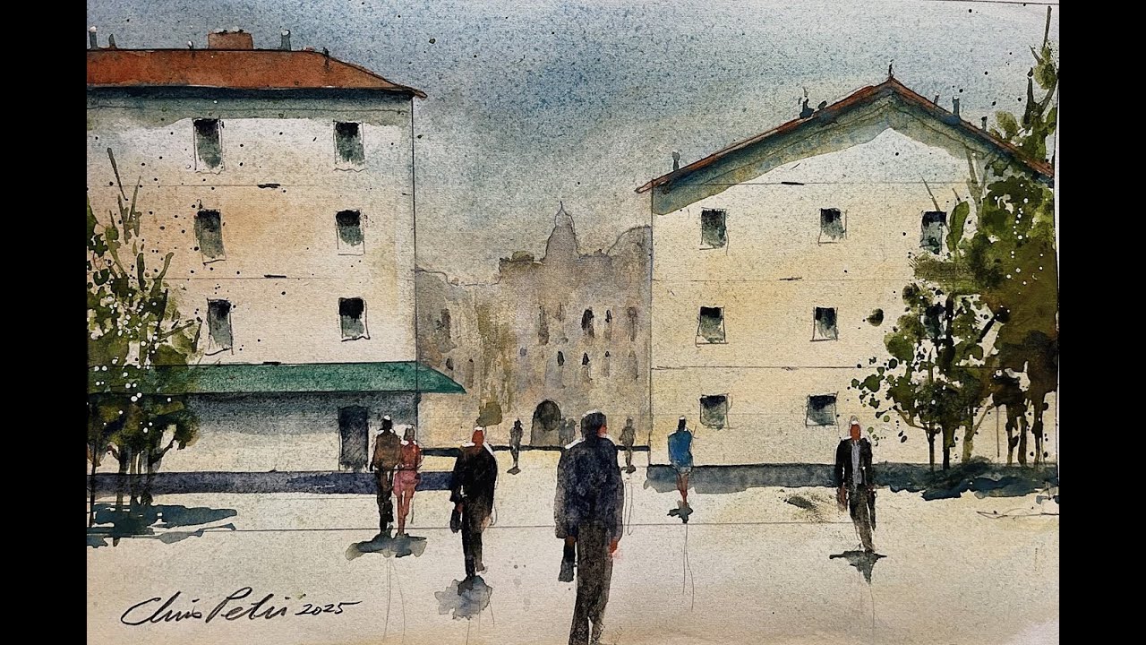 How to Paint Thriving Watercolor Streetscenes - with Chris Petri