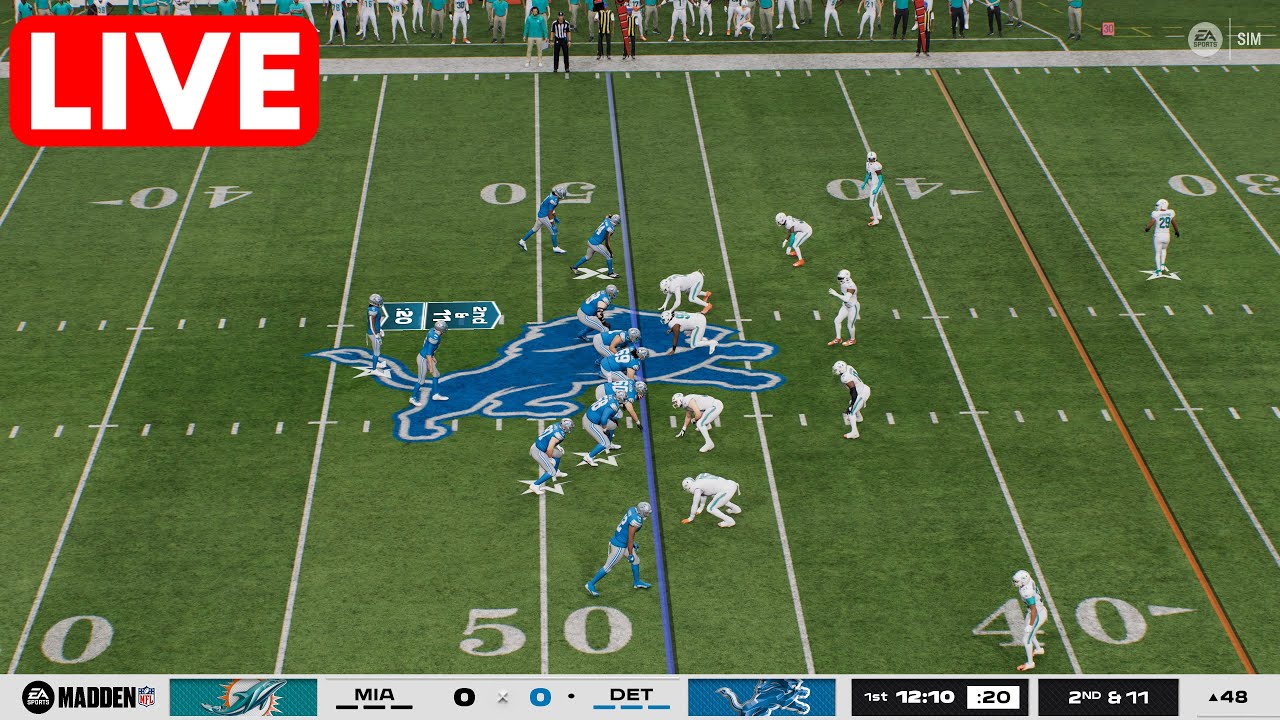 🔴 Miami Dolphins vs Detroit Lions | Preseason Week 2 - 16th August 2025 Madden NFL 26 Simulation