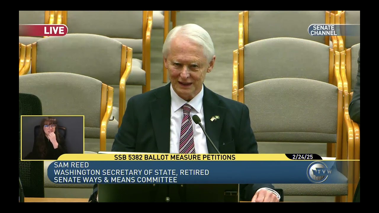 Former Secretary of State Sam Reed SB 5382 Initiative Killer Bill