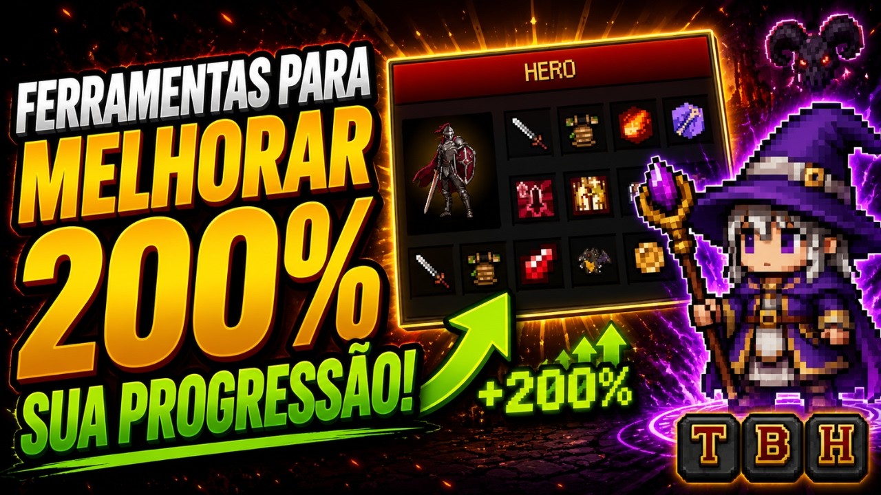 MELHORE 200% SUA PROGRESS&Atilde;O COM ESSAS FERRAMENTAS! Task Bar Hero - Dicas / Tutorial / Guia - TBH