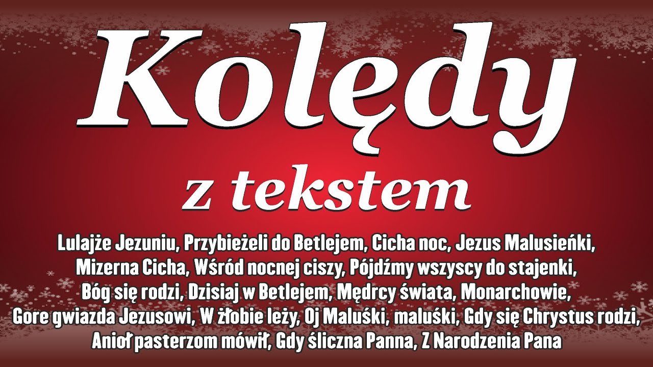⭐ Najpiękniejsze Kolędy Polskie dla dzieci do wspólnego śpiewania z tekstem🎄🎅⭐- zestaw kolęd ⭐🎄🎅