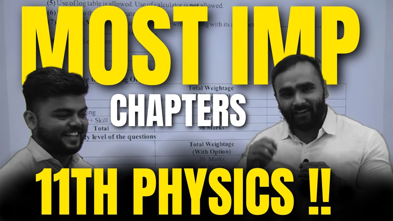 Most Important Chapters of 11th Physics |Pradeep Giri Sir