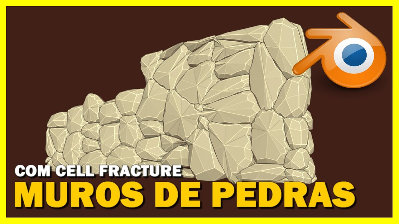 MUROS DE PEDRAS COM CELL FRACTURE BLENDER 3D