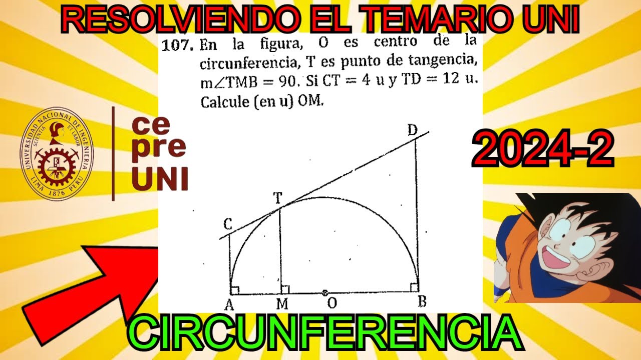 RESOLVIENDO TODO CIRCUNFERENCIA | GEOMETRÍA 2024-2 CEPRE UNI