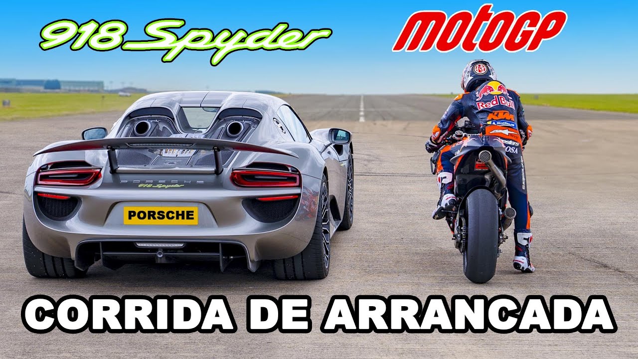 Porsche 918 Spyder vs Red Bull MotoGP: CORRIDA DE ARRANCADA