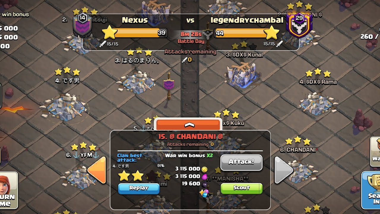 Clan War League 2026〜March season 〜 day5 (Clash of Clans)