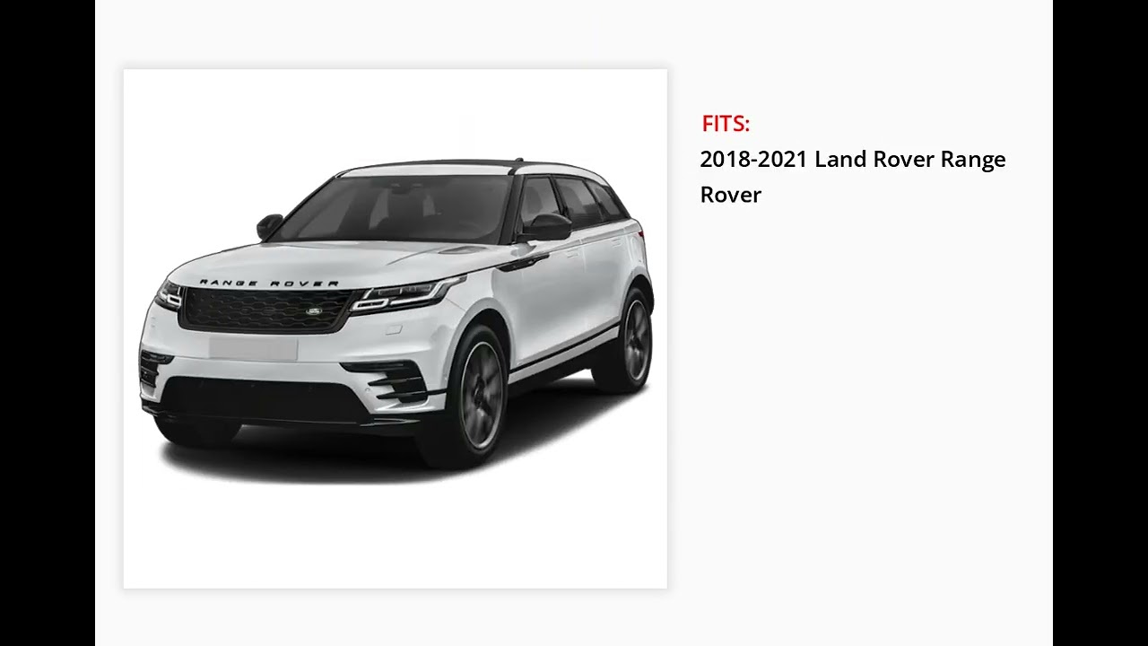 2018-2021 Land Rover Range Rover Rear Mudflaps Splash Guards Set Of 2 Black - VPLGP0355
