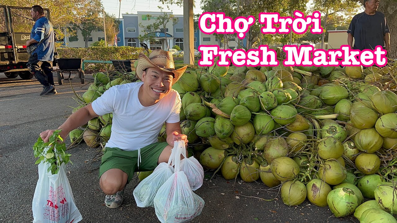CHỢ TRỜI Của Cộng Đồng CHÂU Á Ở Clearwater, Florida | Asian Community FRESH MARKET | LuuLinh TV