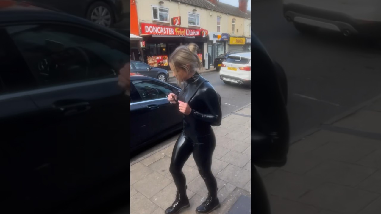 Latex In Public- Retail Therapy 🛍️ #latex #shiny #rubber #latexfashion