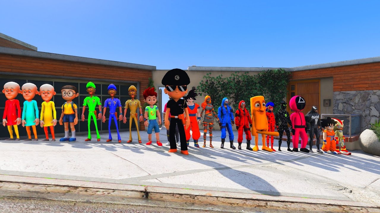LITTLE SINGHAM PLAY HIDE AND KILL WITH MOTU PATLU TEAM IN GTA 5