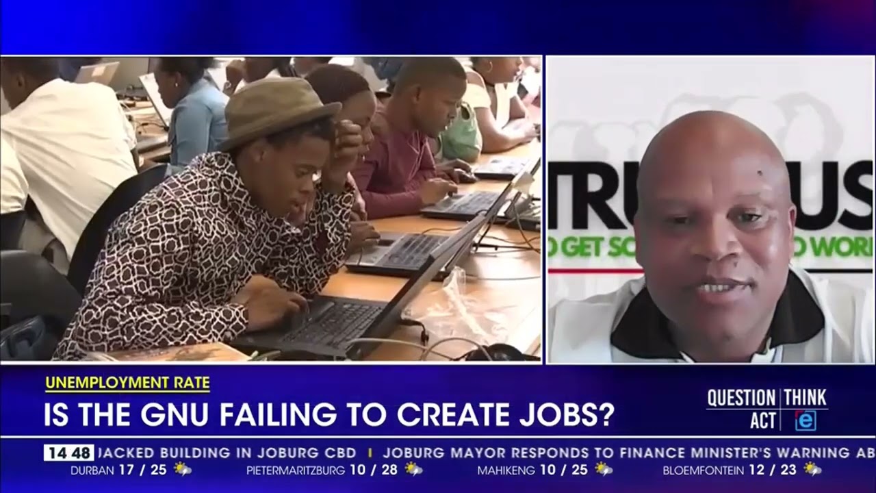IFP Parliament Caucus Chief Whip, Hon. Nhlanhla Hadebe, spoke to @eNCA on the unemployment rate.