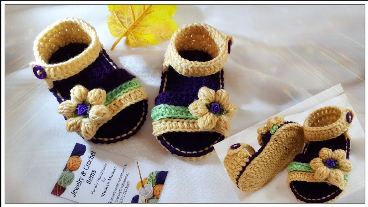 Crochet Baby Sandal Tutorial (3-6 month)