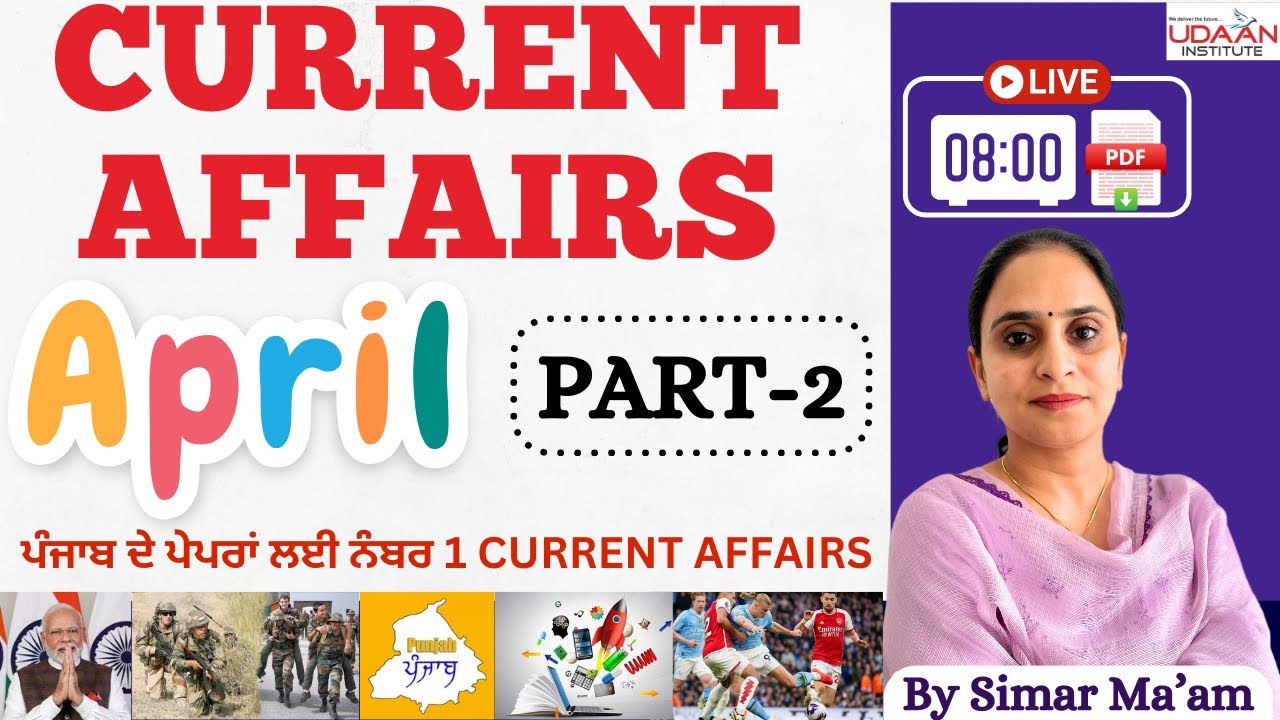 🔴April (Part-2) | Current Affairs 2024 | Current Affairs Today By Simar Ma'am