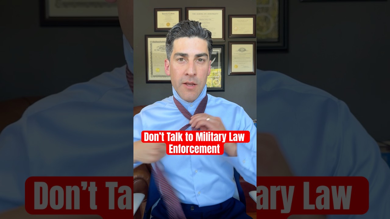 Don&rsquo;t Talk to Military Law Enforcement Without Your Attorney #ucmj