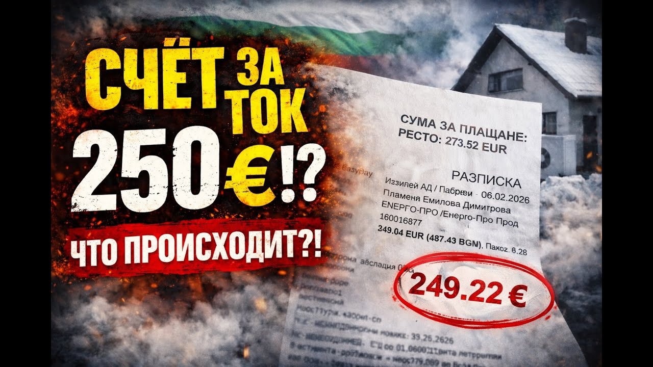 ❌ Это не ошибка! Счёт за ток 249 € в Болгарии — что происходит в Европе