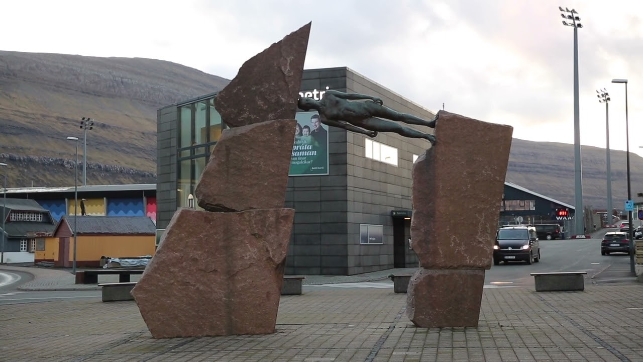 Îles Féroé Île de Bordoy Klaksvik Centre ville / Faroe Islands Borðoy Klaksvík Town center