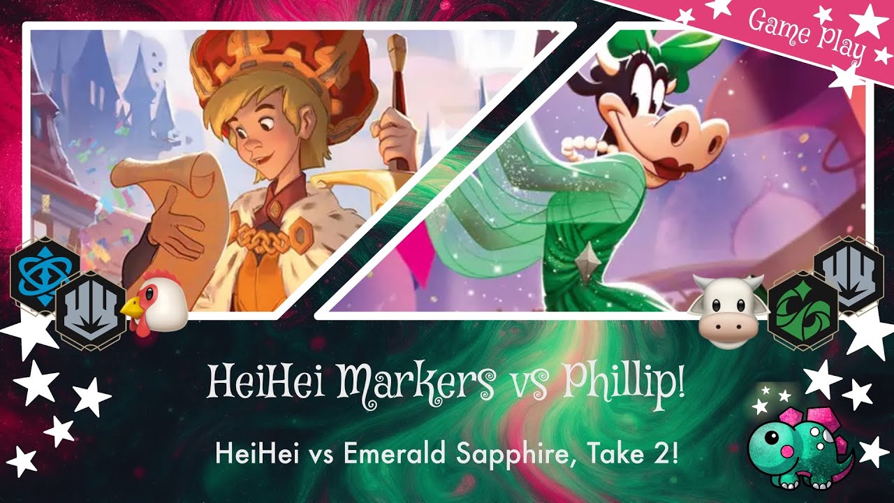 Maybe Meta: 🩵🤍 HeiHei Makers vs 💚🩵 Prince Phillip, Take 2! | Lorcana Game Play | Deck Analysis