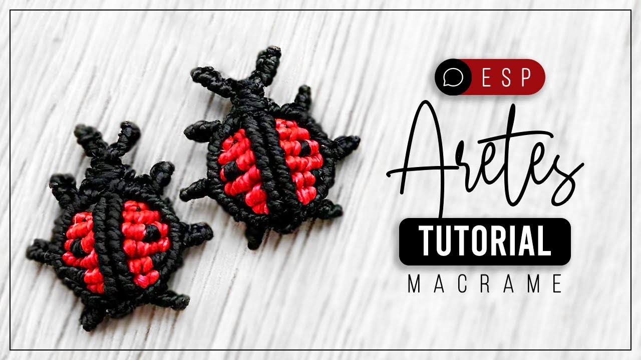 Aros Chinita » 🐞 tutorial | como hacer aretes de hilo | diy ● Earrings #82