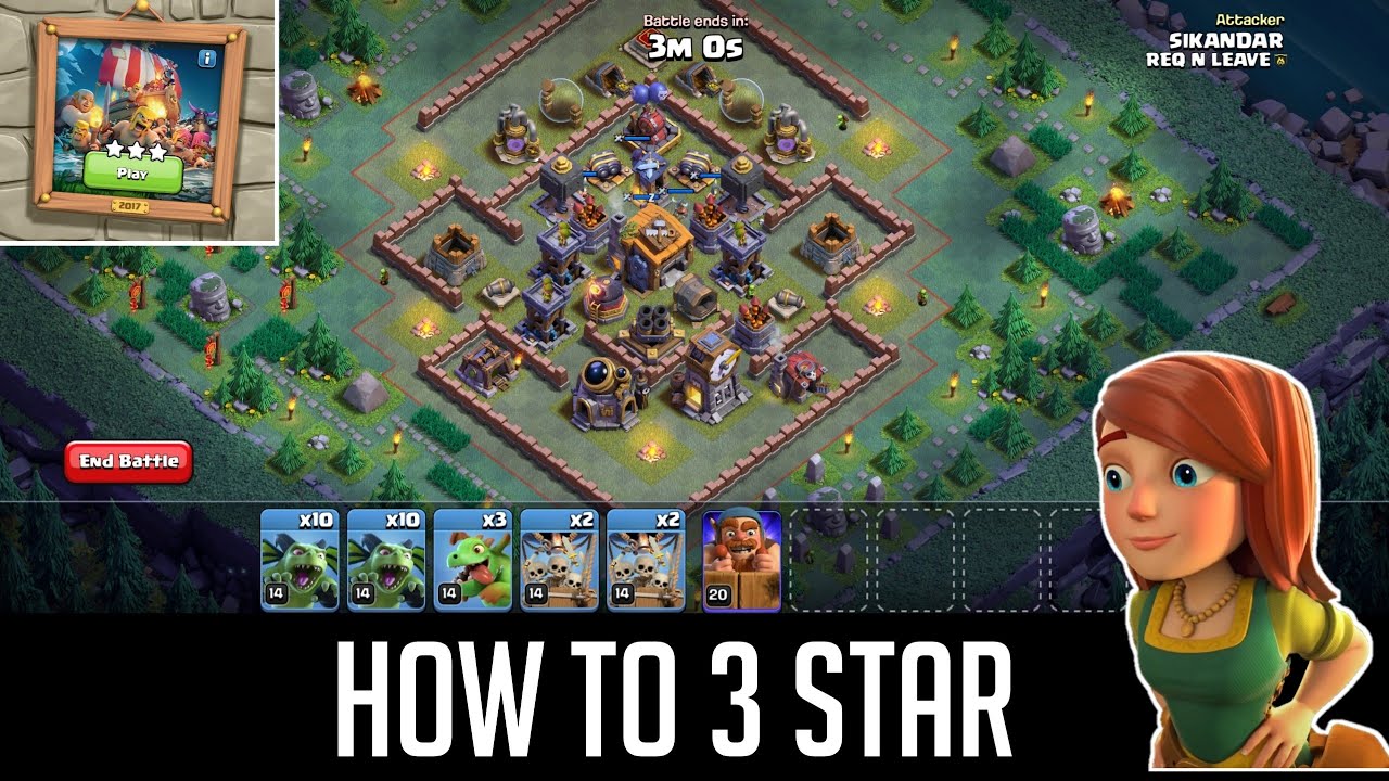 How to 3 Star 2017 Challenge | Coc 2017 Challenge | Coc new event Attack