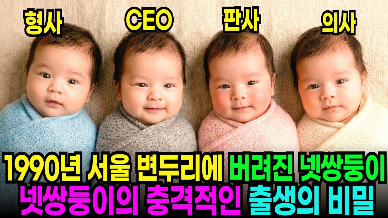 1990년 여름 버려졌던 넷쌍둥이 형사,CEO,판사,의사로 법정에서 30년후 만나게됐다. 충격적인 출생의 비밀 ㅣㅣ감동사연ㅣ사연라디오