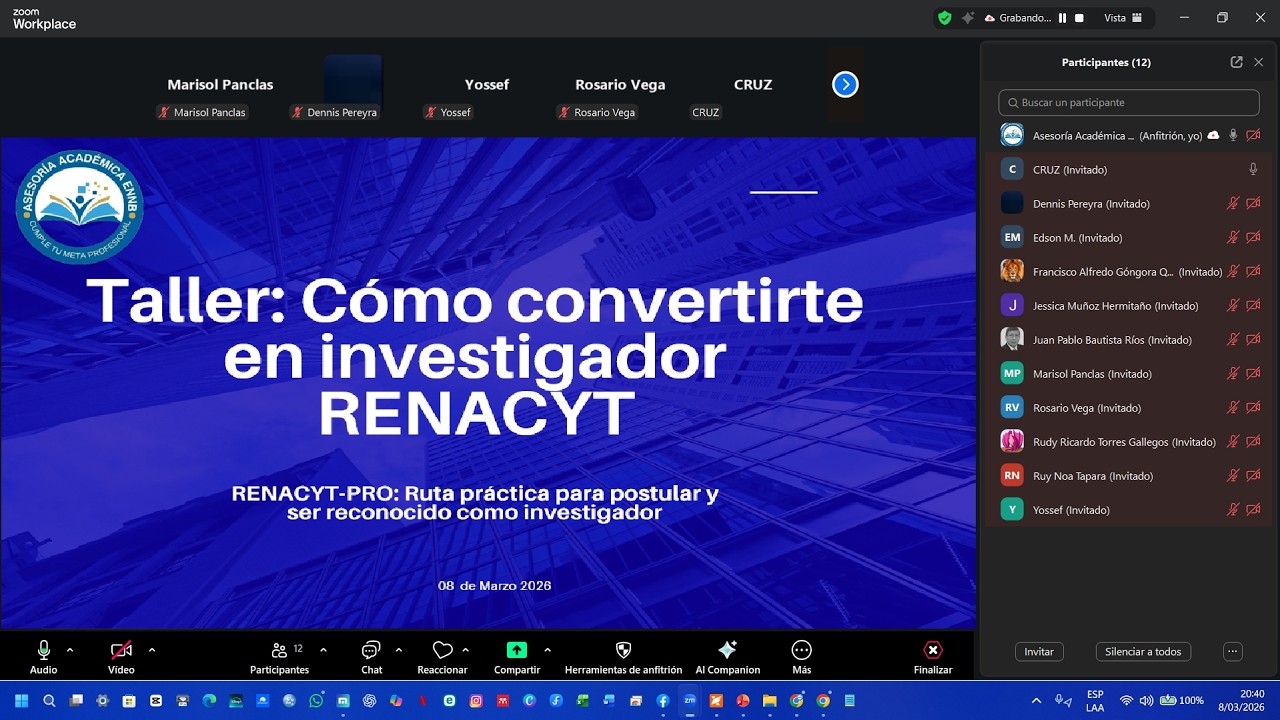 Cómo convertirte en investigador RENACYT 🚀 | Segundo Taller gratuito