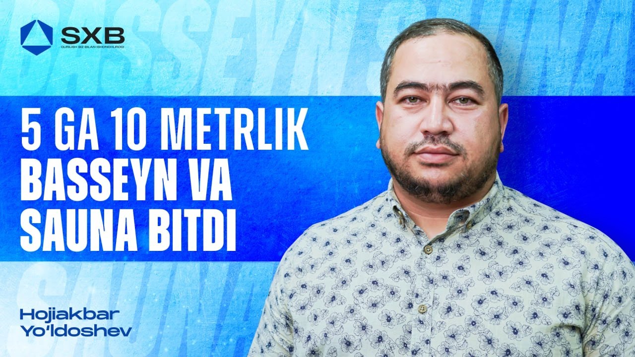 5 metrga 10 metrlik basseyn va sauna qurib bitkazildi