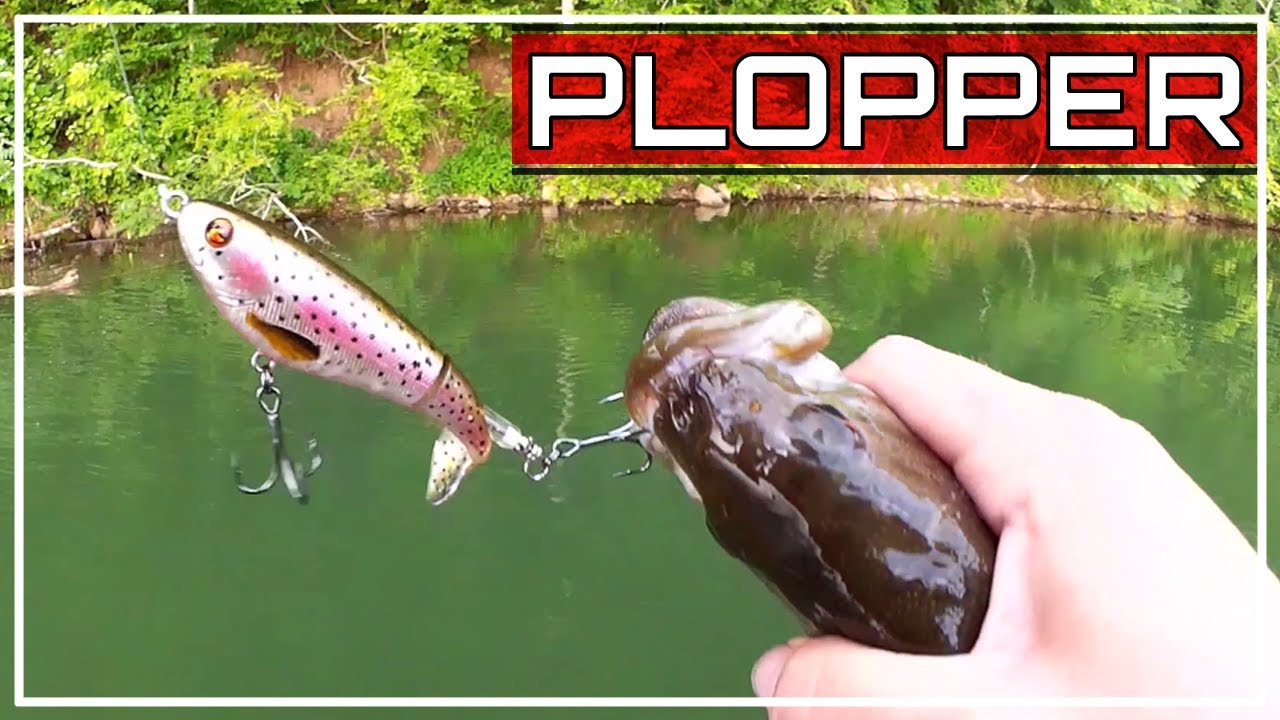 First Smallmouth Bass of the Year! Fishing With a Whopper Plopper!!