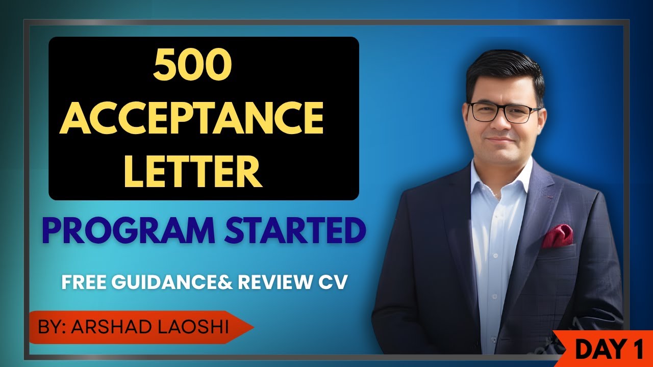 200 Acceptances ✅ Now Launching the 500 FREE Acceptance Program! | Arshad Laoshi