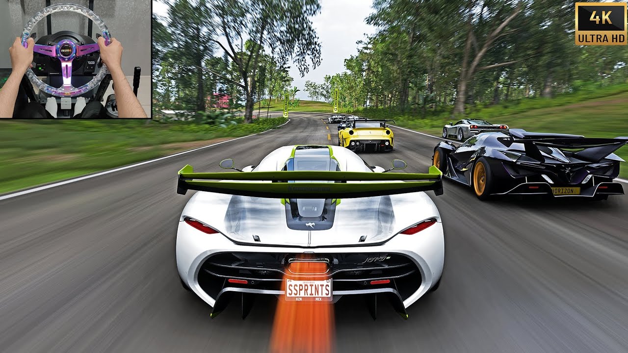 1600HP Koenigsegg Jesko VS Extreme Hypercars! | Forza Horizon 5 Steering Wheel
