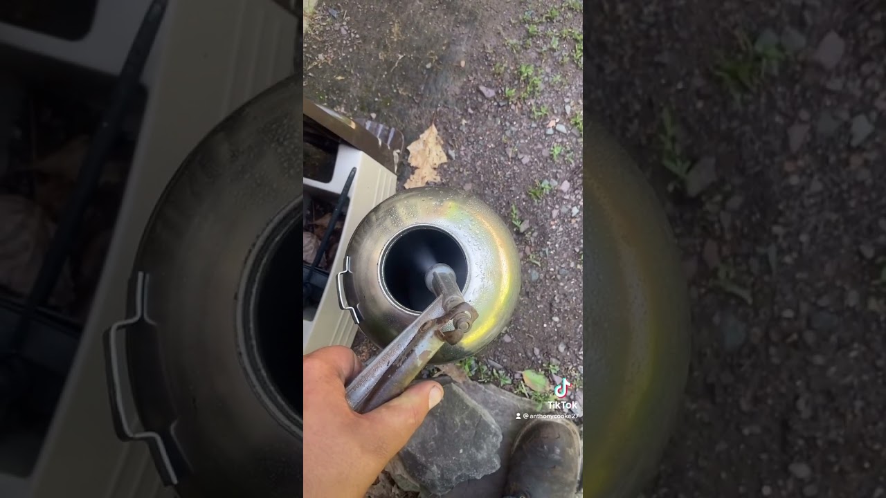 Refilling a water fire extinguisher