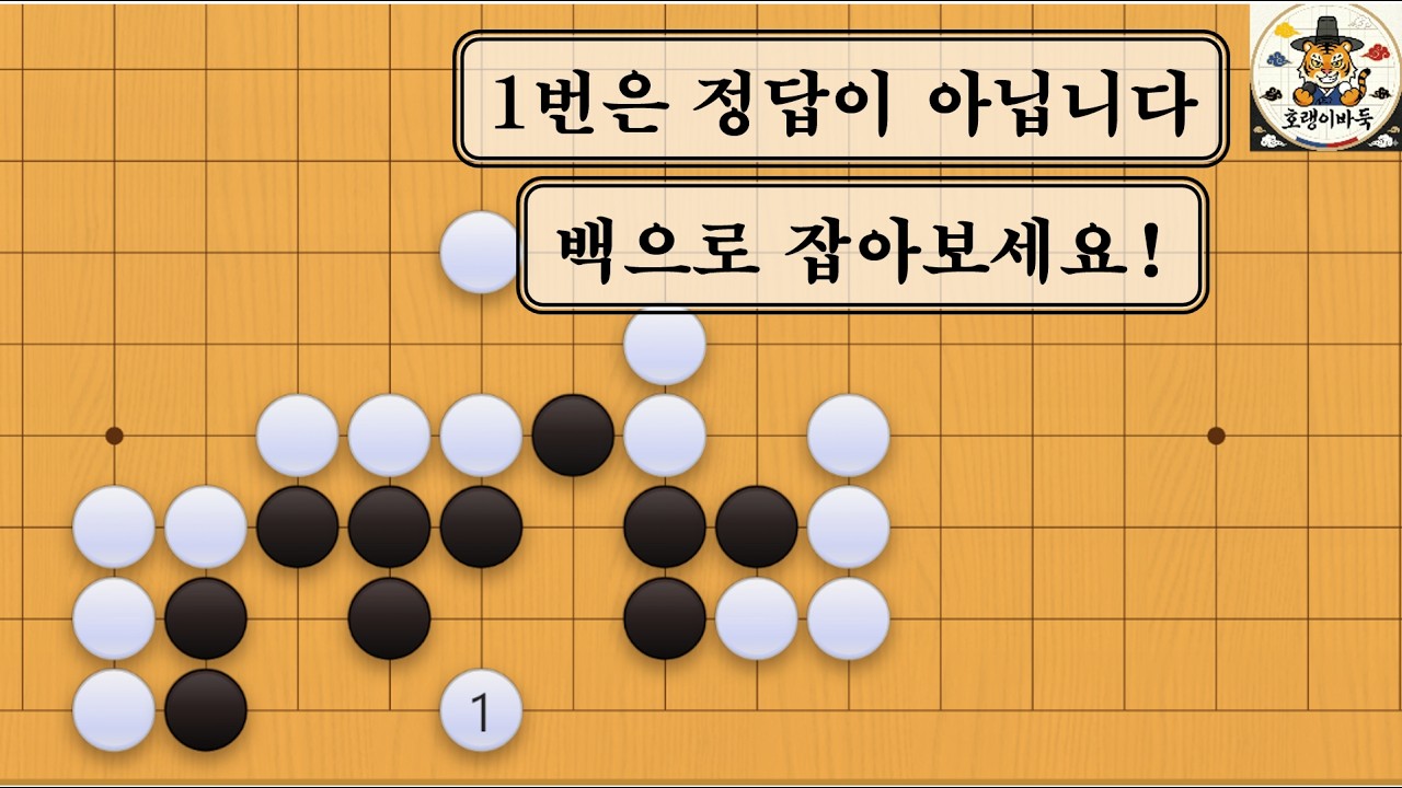 [바둑 사활] 정확한 수순으로 급소를 찔러가는 묘수