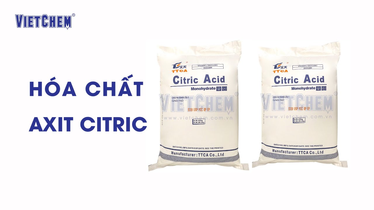 H&oacute;a chất Axit Citric -  T&iacute;nh chất, ứng dụng, đia chỉ mua uy t&iacute;n | VIETCHEM