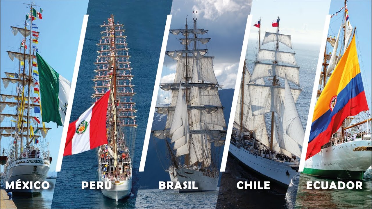 Los 10 BUQUES ESCUELA a Vela de Latinoamérica