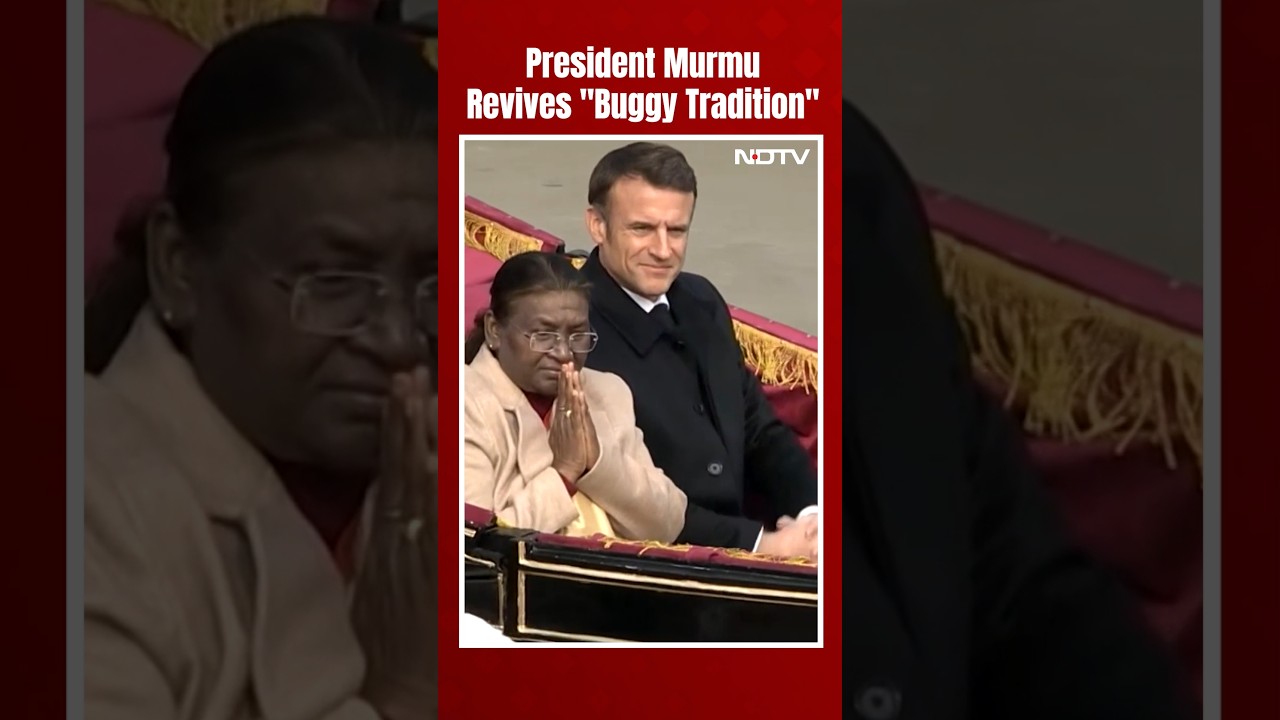Republic Day Parade | President Murmu, President Macron Arrive At R-Day Event In Traditional Buggy
