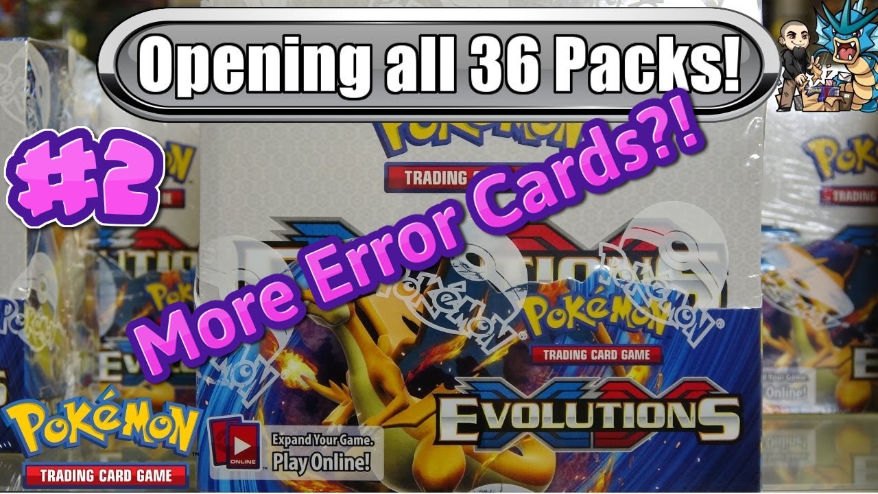 XY Evolutions booster box #2! MORE ERRORS?! Opening all 36 packs! Pokemon TCG unboxing