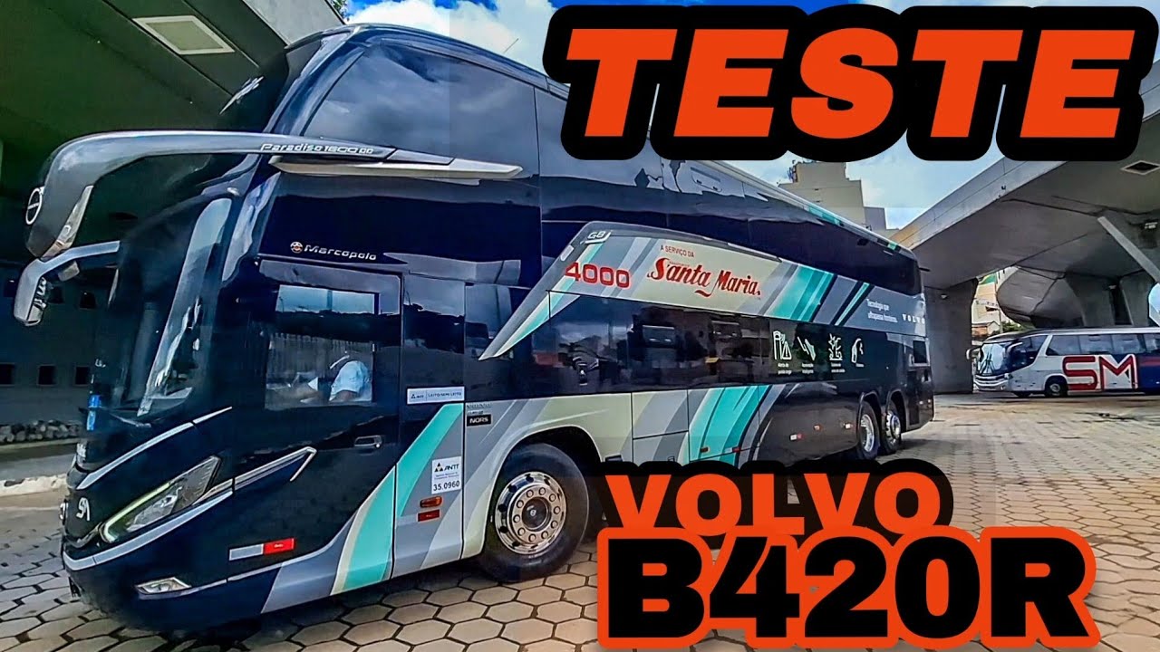 ATUALIZAÇÃO E NOVIDADES!! TRANSPORTES SANTA MARIA TESTANDO G8 DD VOLVO B420R