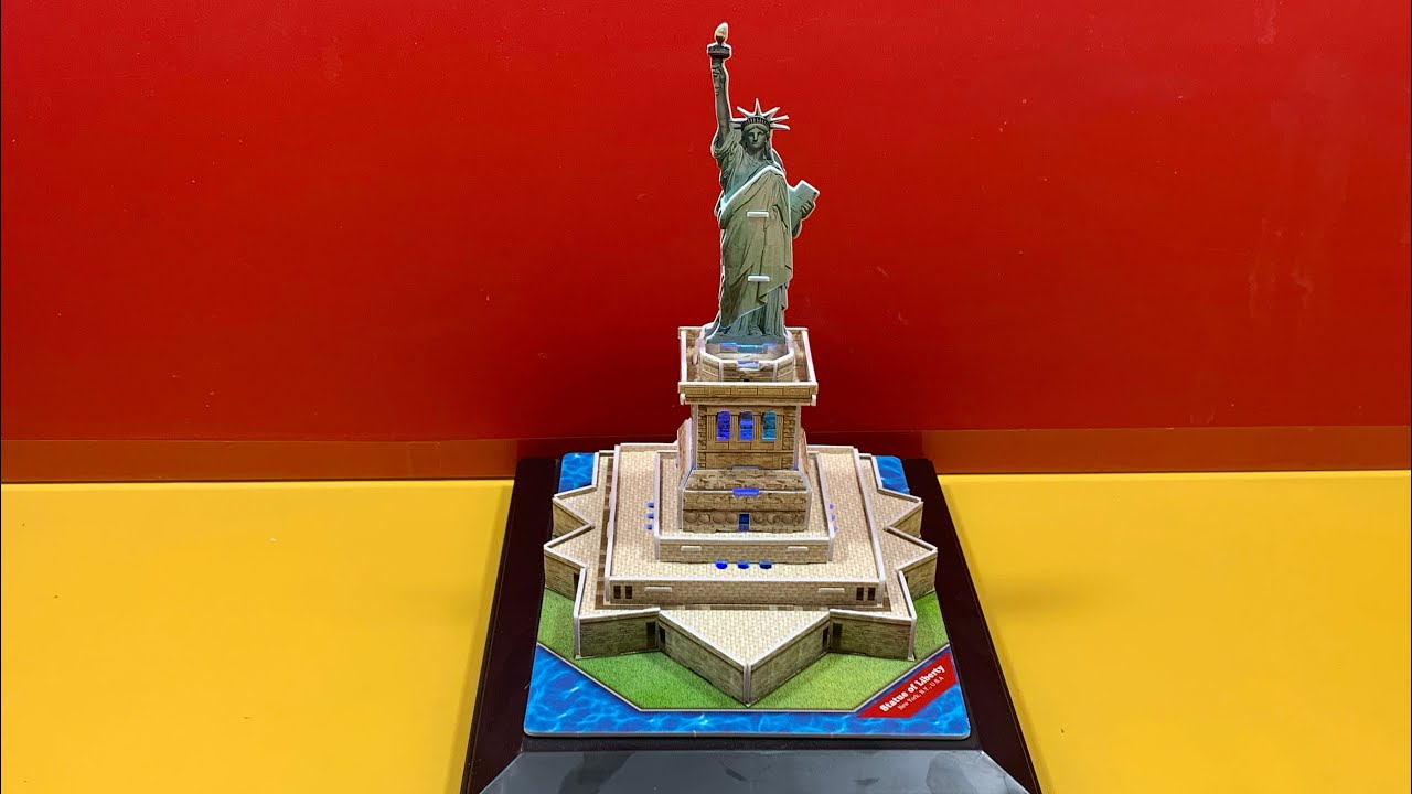 DIY Craft Instruction 3D Puzzle Cubicfun STATUE OF LIBERTY with LED