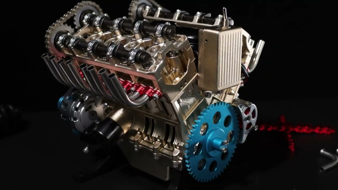 🔧 TECHING V8 Engine Model Kit &ndash; Mesmerizing Mechanical Motion!