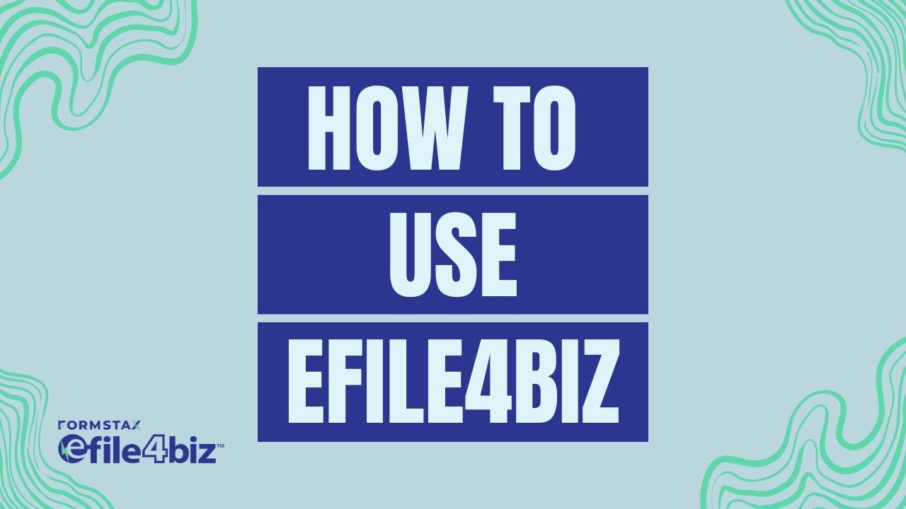 How To Use efile4Biz