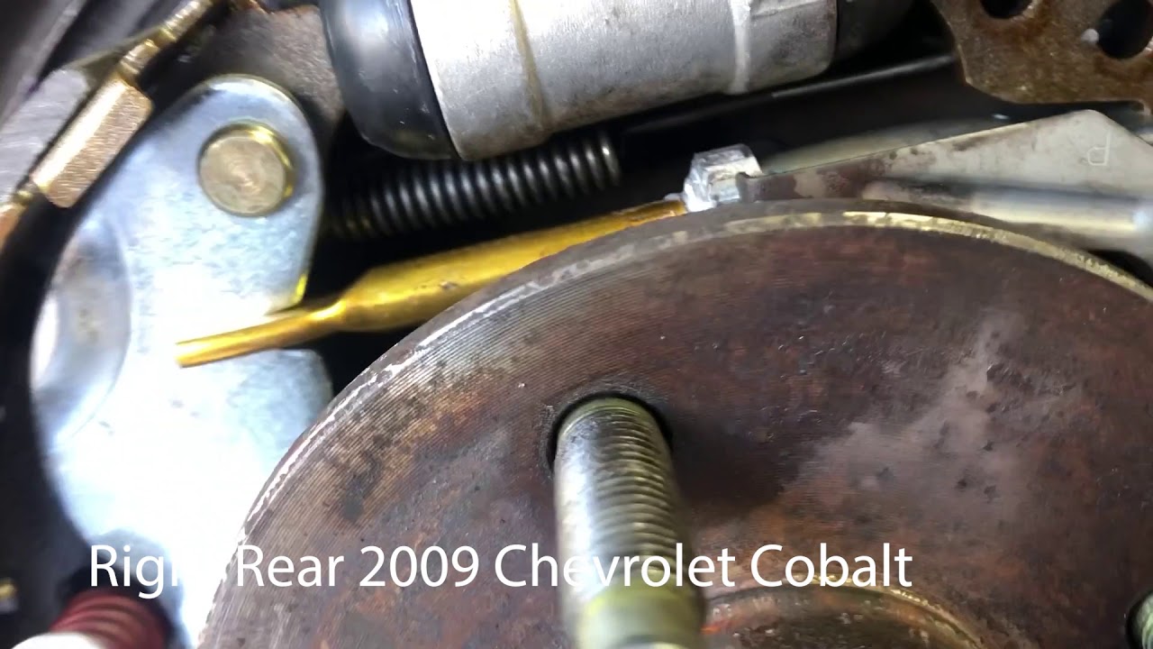 Where do the springs go on rear brakes? Cobalt