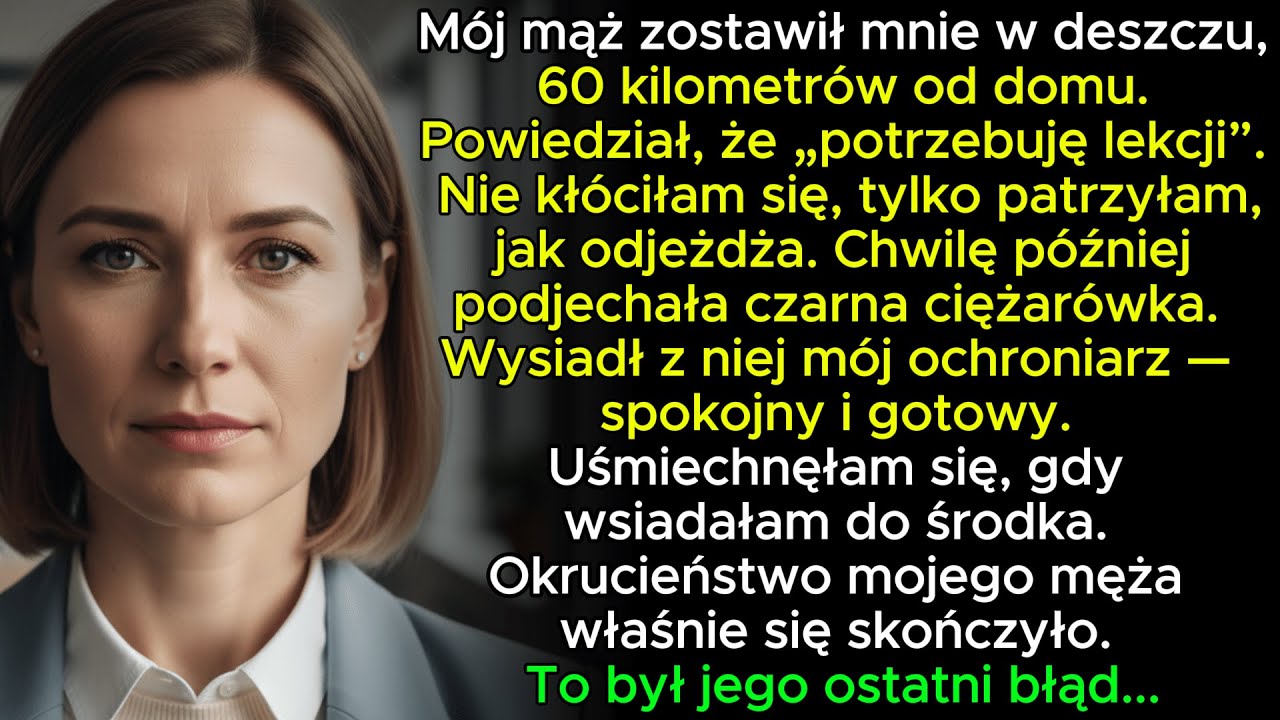 Mąż Zostawił Mnie w Deszczu, Chcąc Mnie ‘Nauczyć Lekcji’ — Nie Przewidział, że Pojawi Się Mój Ochron