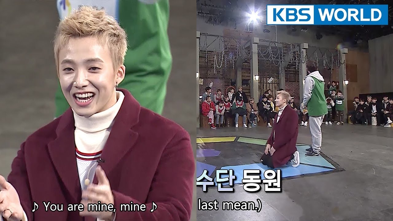 Team White's Sungjun gets down on his knees to take 'Mine'...What song is it?[The Unit/2018.02.21]