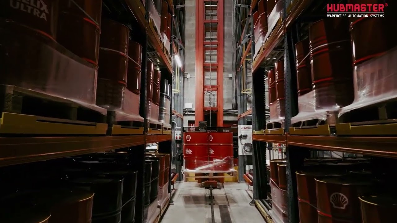 HUBMASTER&reg; Turnkey Solution | Automated High-Bay Storage with Push-Back & Self-Supported Structure