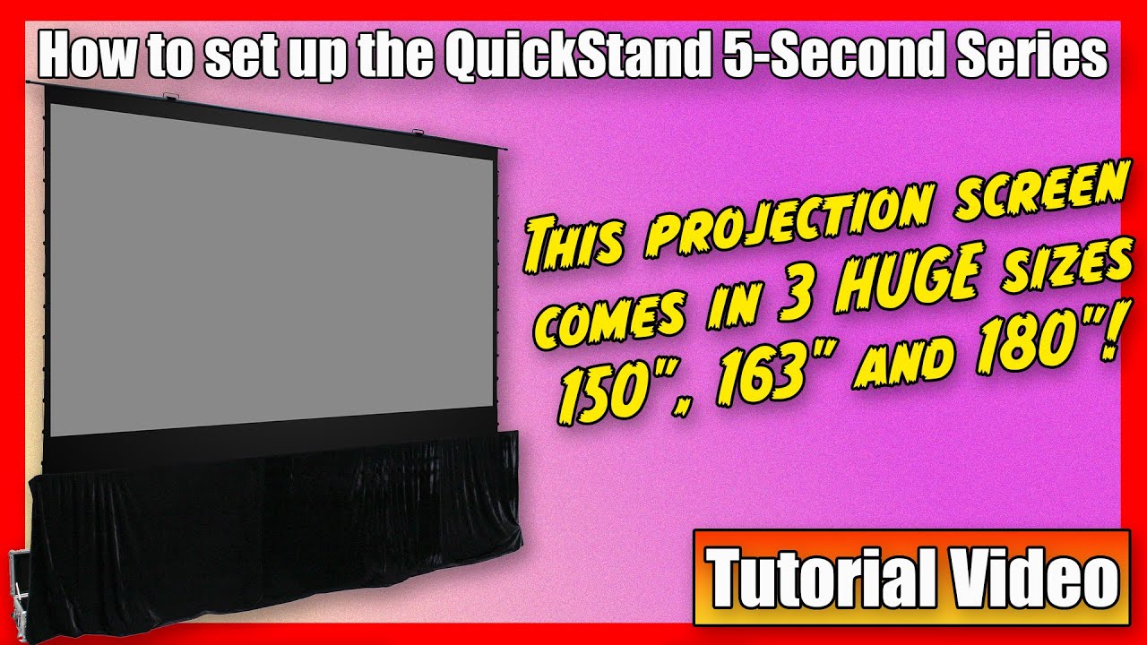 Quick and Easy: Setting Up the Elite Screens QuickStand 5-Second Series
