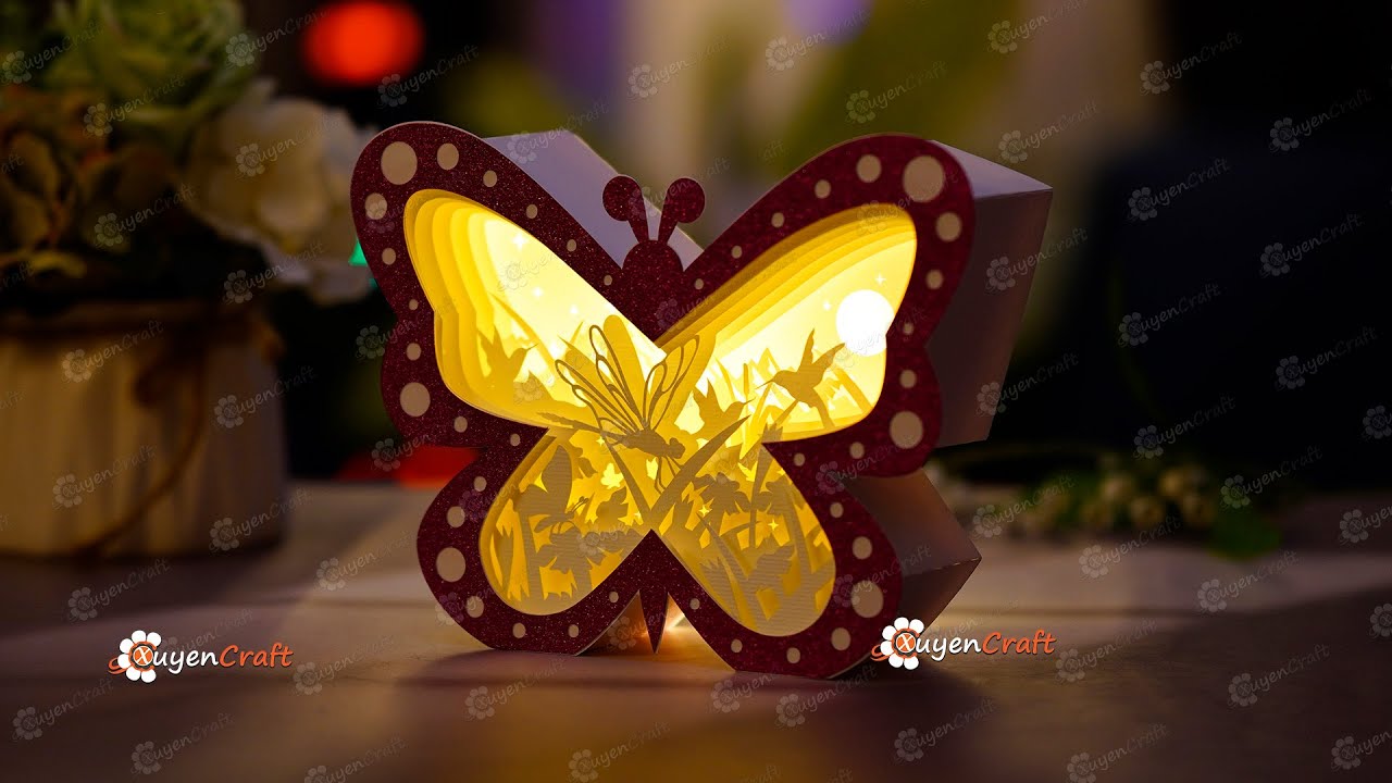 How To Make Butterfly Shadow Box, Lightbox SVG for Cricut Project, ScanNcut - Fairy Lightbox