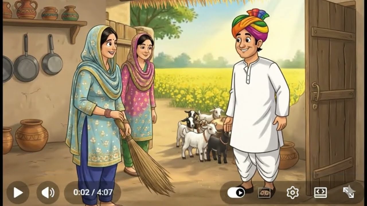 Ghibli-Style Morning to Night Village Life | Peaceful Desi Daily Routine