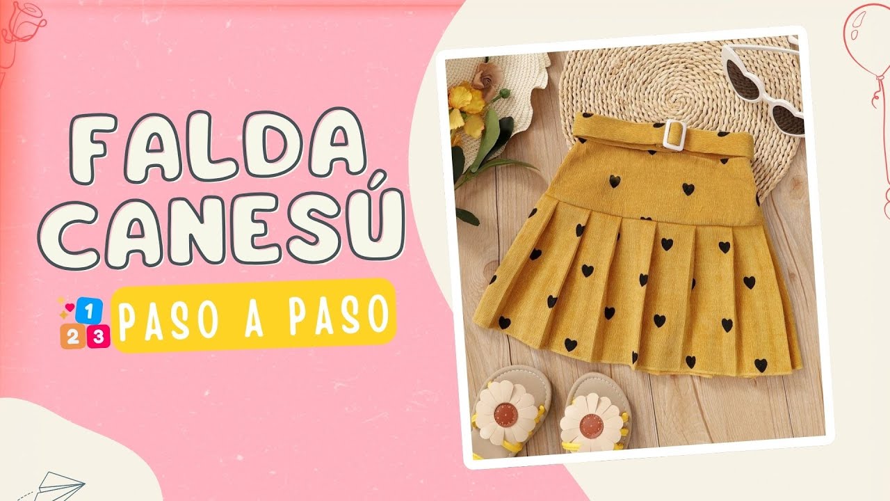 🤩La FALDA CANESÚ perfecta para niñas - Paso a Paso📘