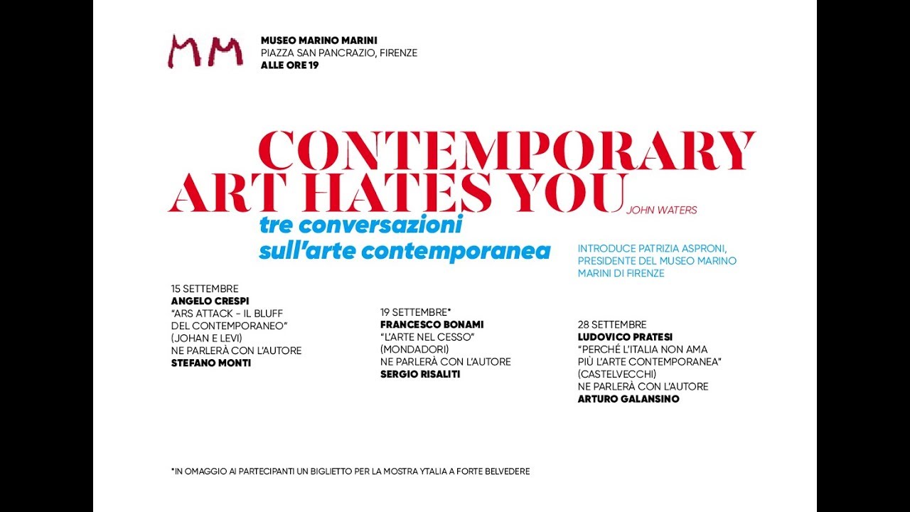 Contemporary Art hates you: L'arte nel cesso di Francesco Bonami Live FB 1