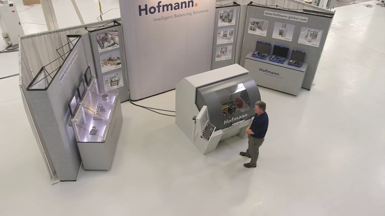 Hofmann Model H-13 and H-16 Horizontal Balancing Machine with Roll Top Guard Package