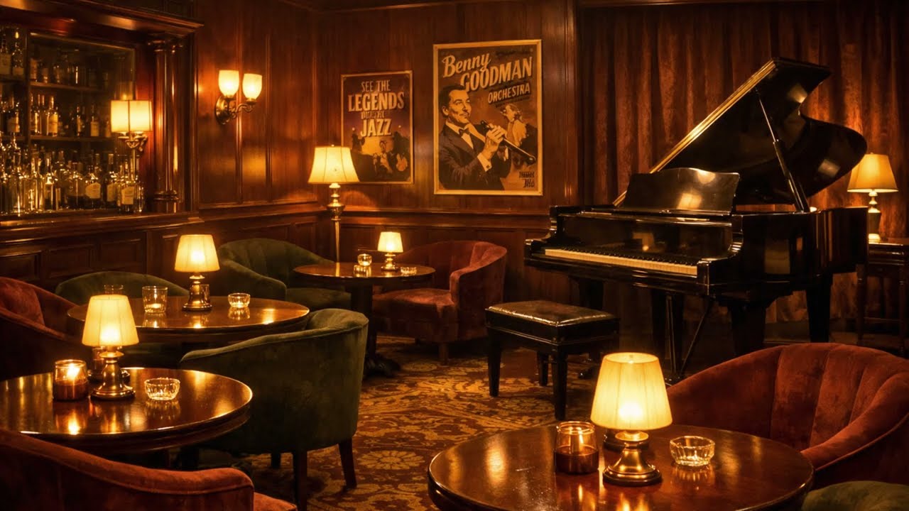 Vintage 40’s Lounge Jazz Atmosphere | Rainy Night Mood for Work, Chill, Study